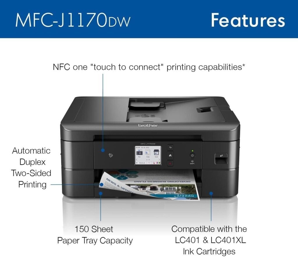 Brother MFC-J1170DW All-In-One Printer Features