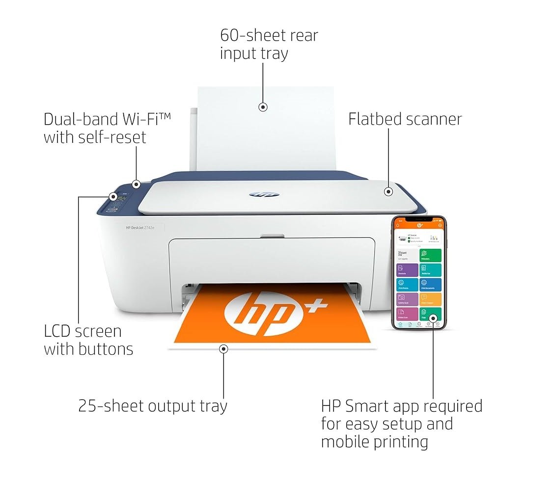 Hp Deskjet 2742e Inkjet Printer Review Best All In One Printer 2542