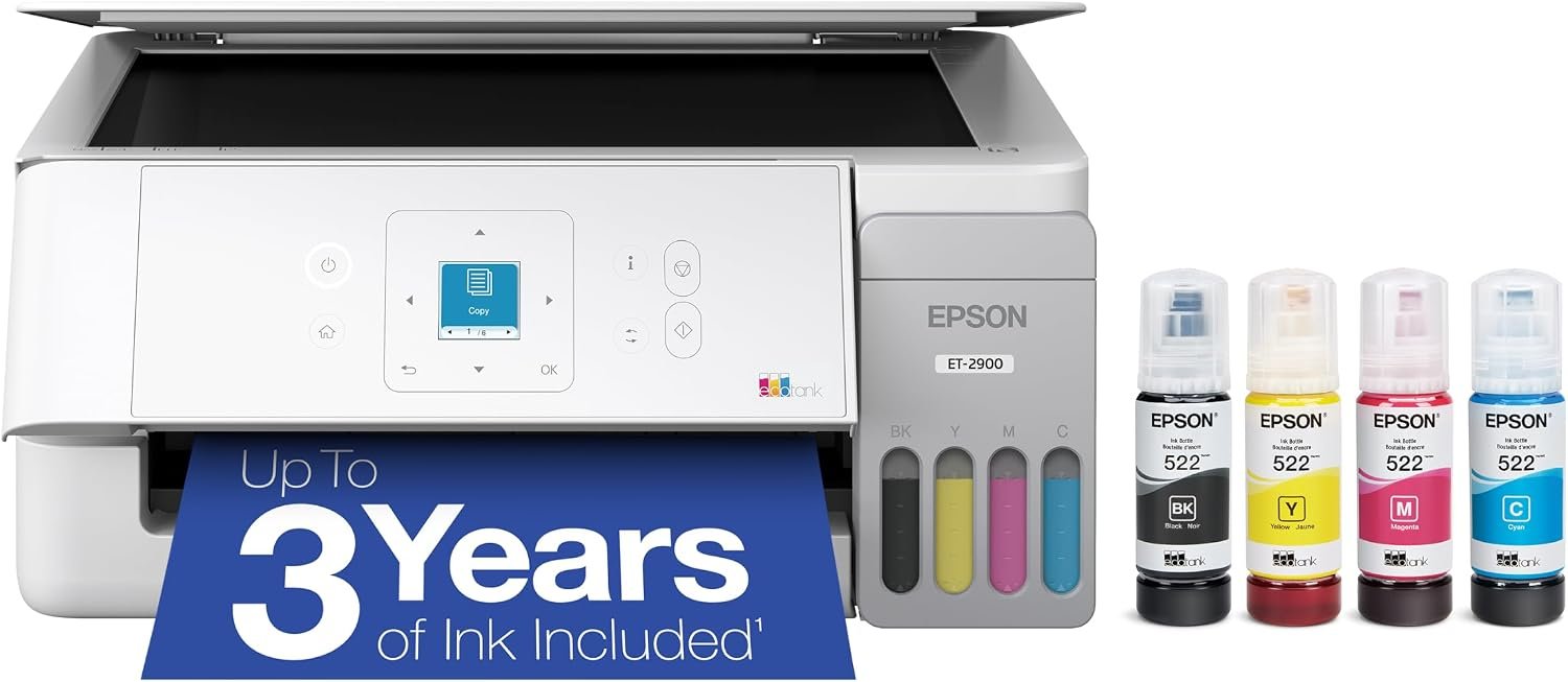 Epson EcoTank ET-2900 Wireless All-in-One Color Supertank Printer