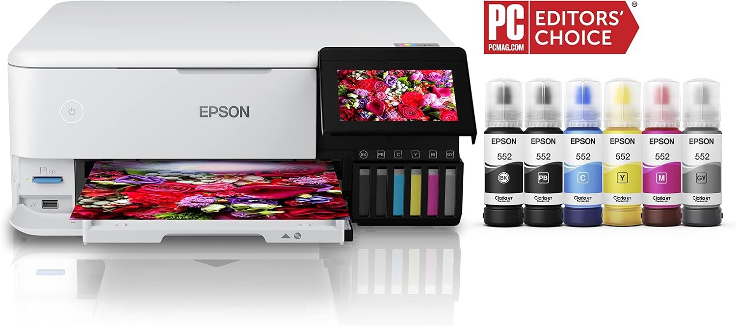 Epson EcoTank Photo ET-8500 Wireless Color All-in-One Supertank Printer